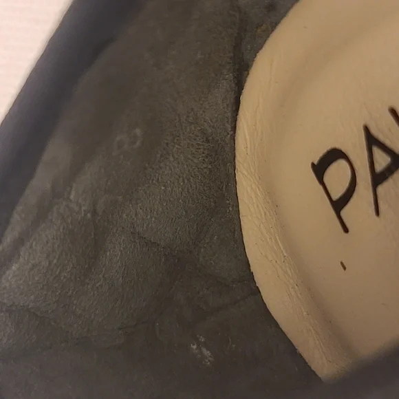 Paul Mayer Black Quilted Ballet Flats with Patent Cap Toe - Picture 7 of 13